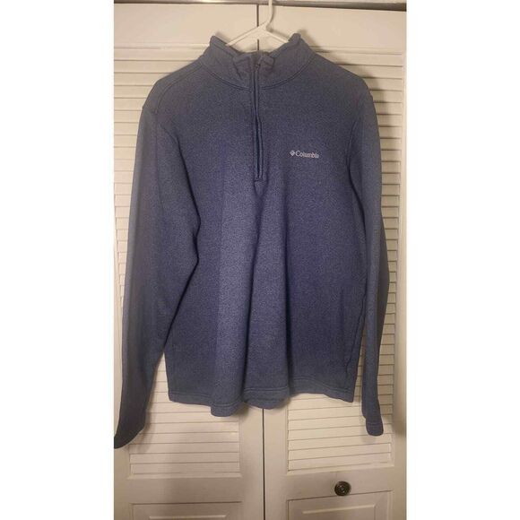 Columbia Men's Hart Mountain Half Zip blue 515* size Large - Picture 2 of 3